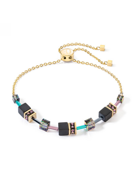 Bracelet Coeur de lion GeoCUBE® Iconic
Nature Chain noir multicolore