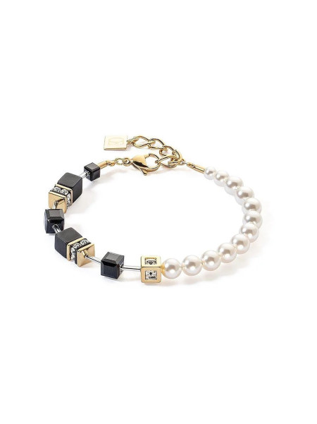 Bracelet Coeur de lion GeoCUBE® Precious
Fusion Pearls noir-doré