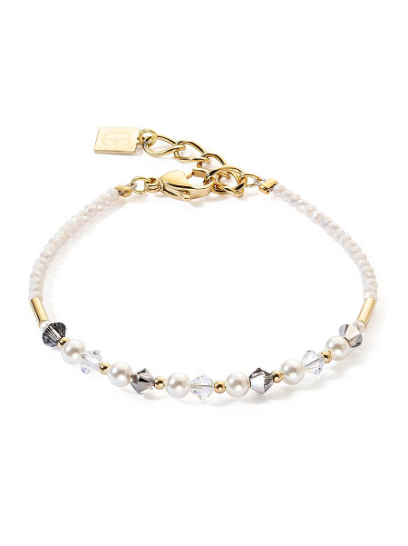 Bracelet Coeur de lion Princess Pearls gris-cristal