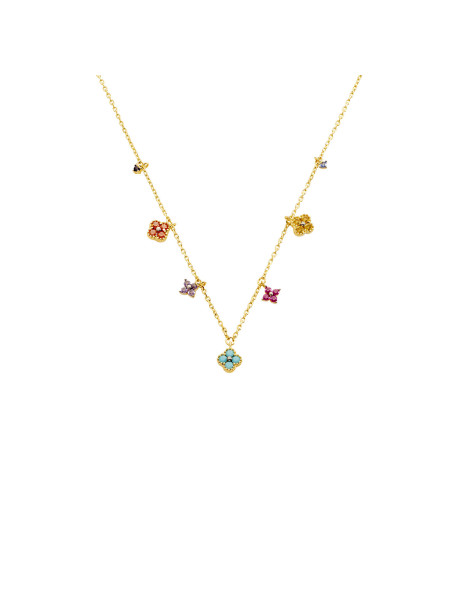 Collier Agatha Beloved pampille multicolore doré