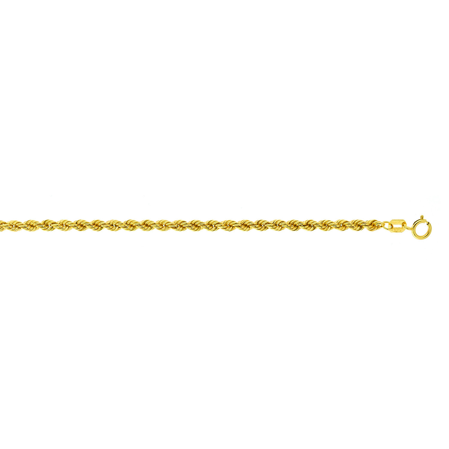 Chaîne Brillaxis corde creuse 2.7mm or jaune 9K