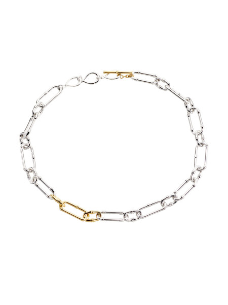 Collier Agatha Bamboo grosse maille
argenté