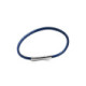 Bracelet Brillaxis cuir bleu et acier