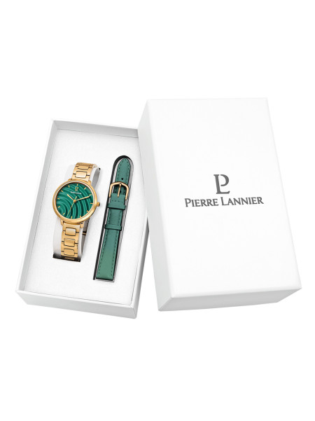 Coffret montre Pierre Lannier BETTY
Cadran Vert Bracelet Cuir Vert