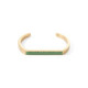 Bracelet jonc Coeur de Lion Cuff Square doré/vert