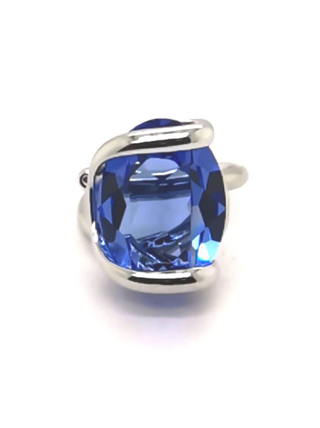 Bague Andrea Marazzini cristal ovale bleu saphir