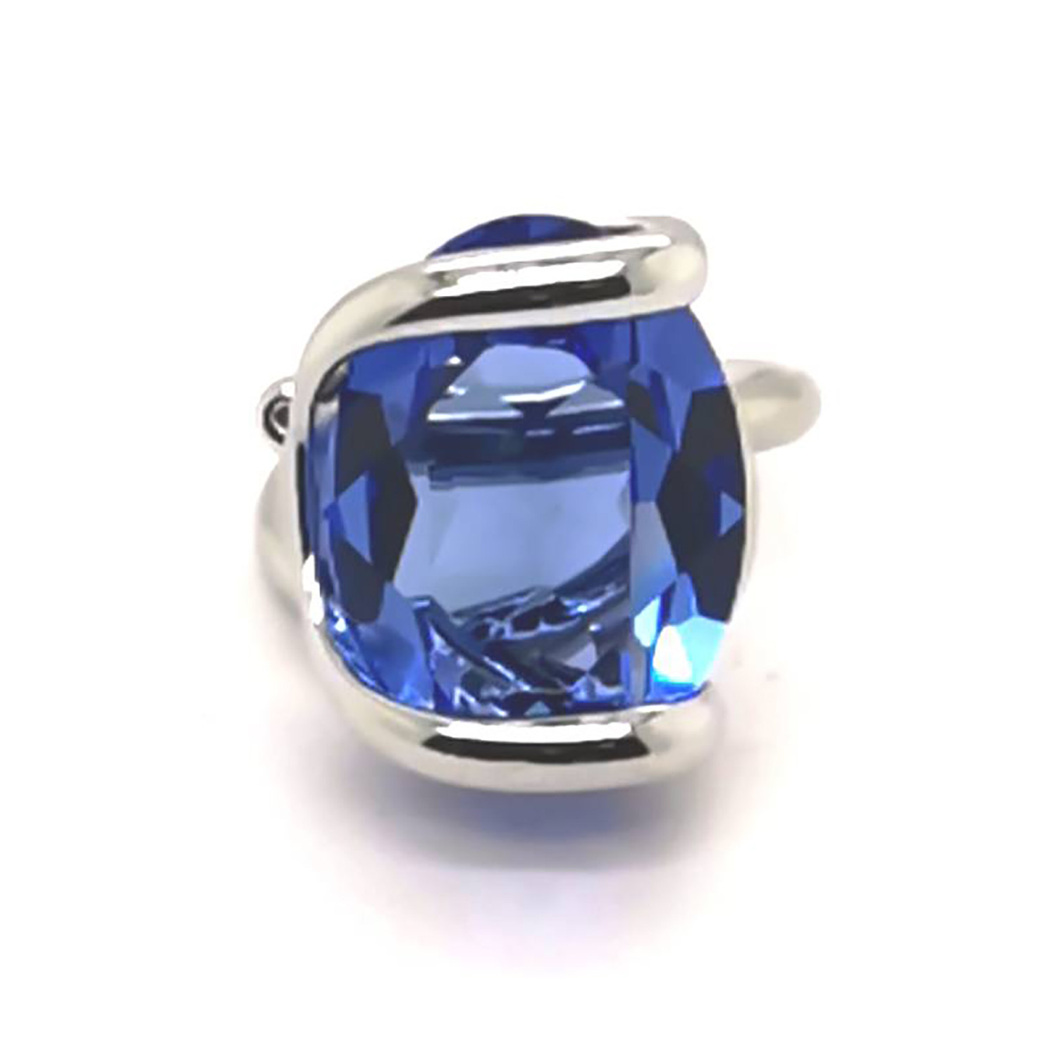Bague Andrea Marazzini cristal ovale bleu saphir