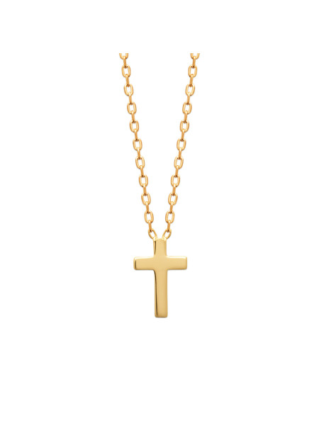 Collier Brillaxis pendentif croix chretienne