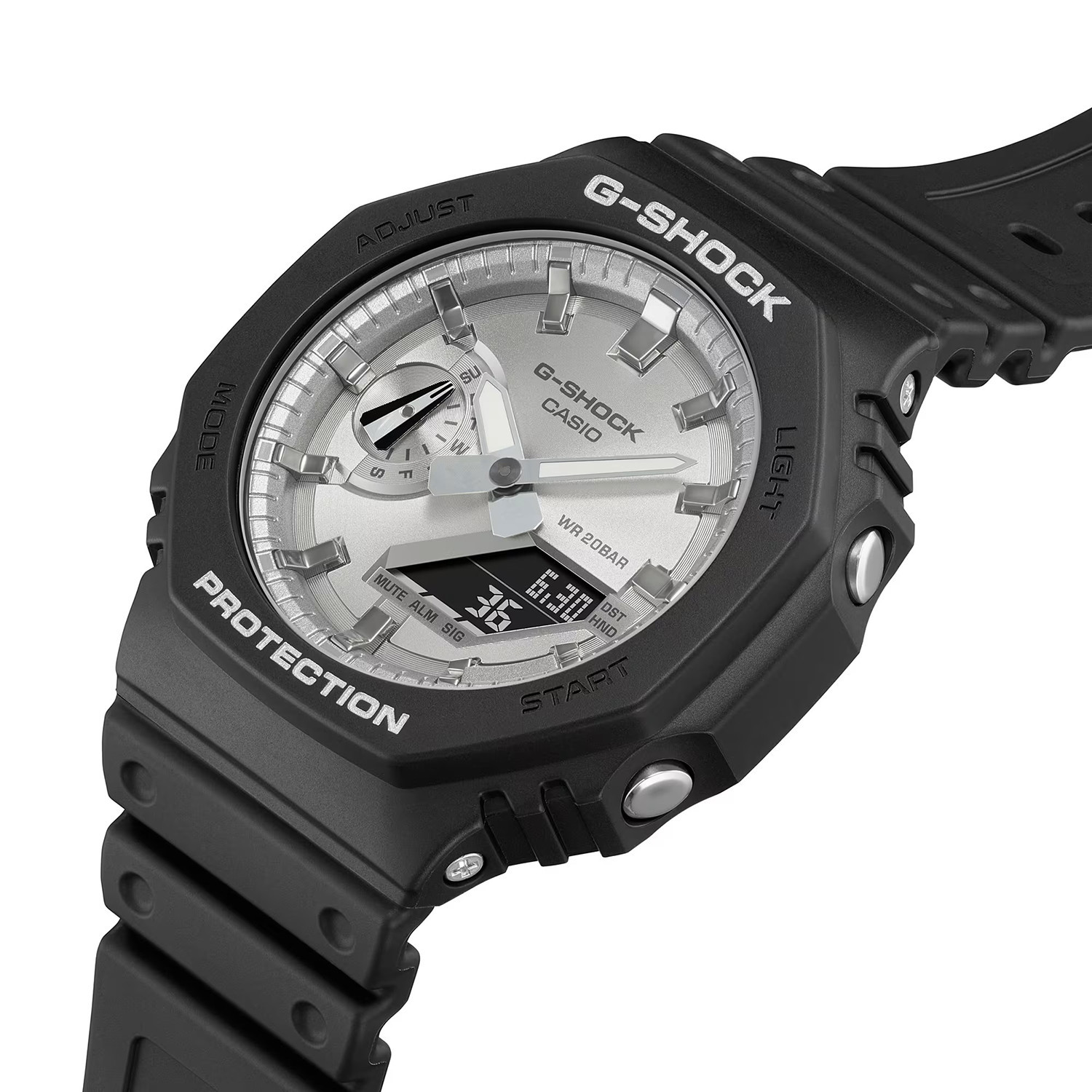 Montre CASIO G-shock bracelet noir cadran acier gris
