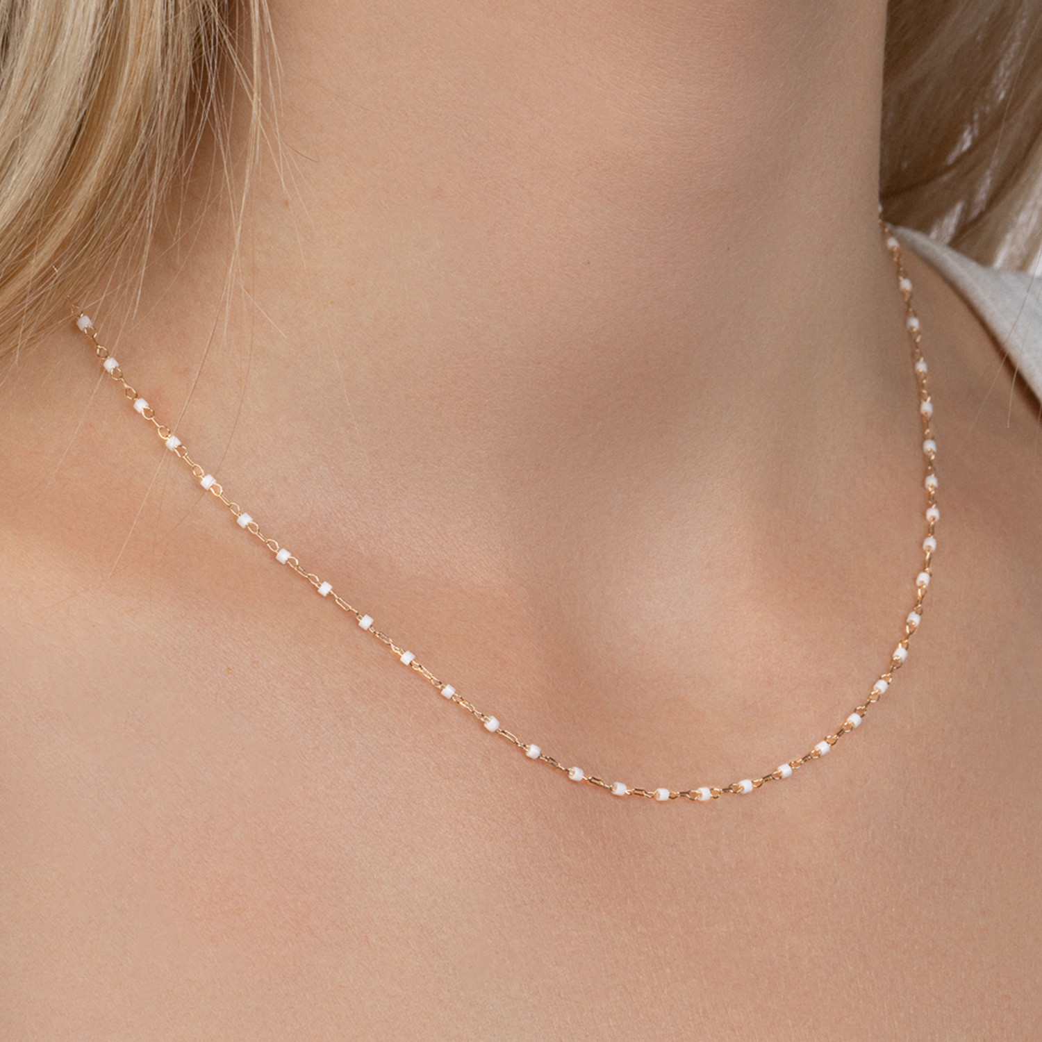 Collier Brillaxis perles de Miyuki blanches
