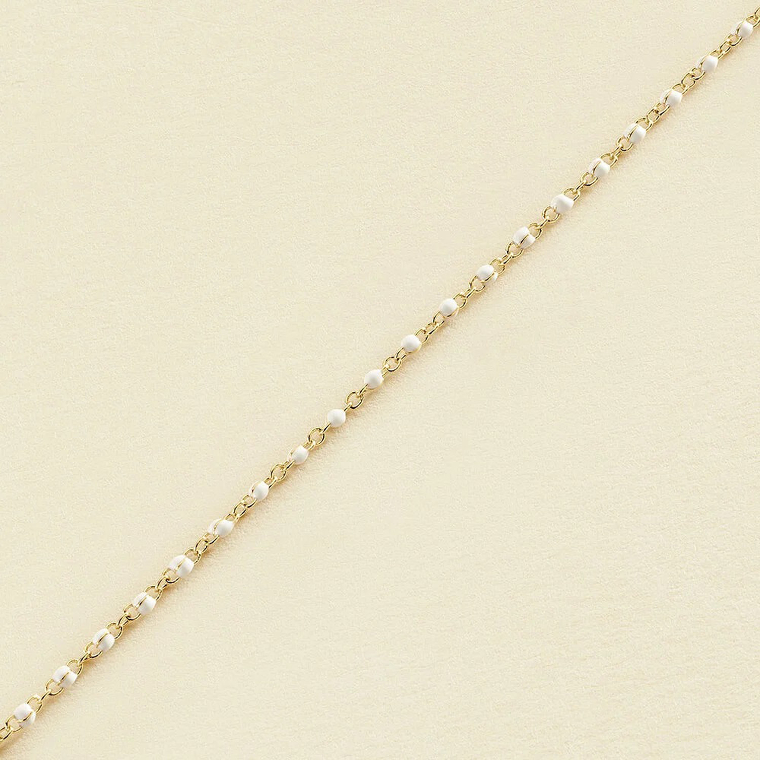 Bracelet Agatha Smarty perles émail blanc