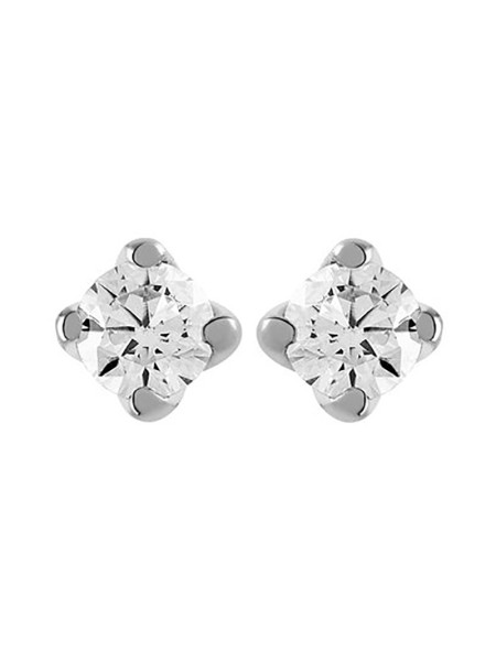 Boucles d'oreilles Brillaxis diamants 0.06ct
or blanc 18 carats