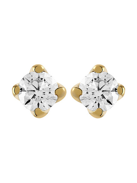 Boucles d'oreilles Brillaxis diamants 4 griffes or
jaune 9 carats 3mm