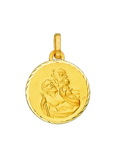 Médaille St Christophe or jaune 18 carats