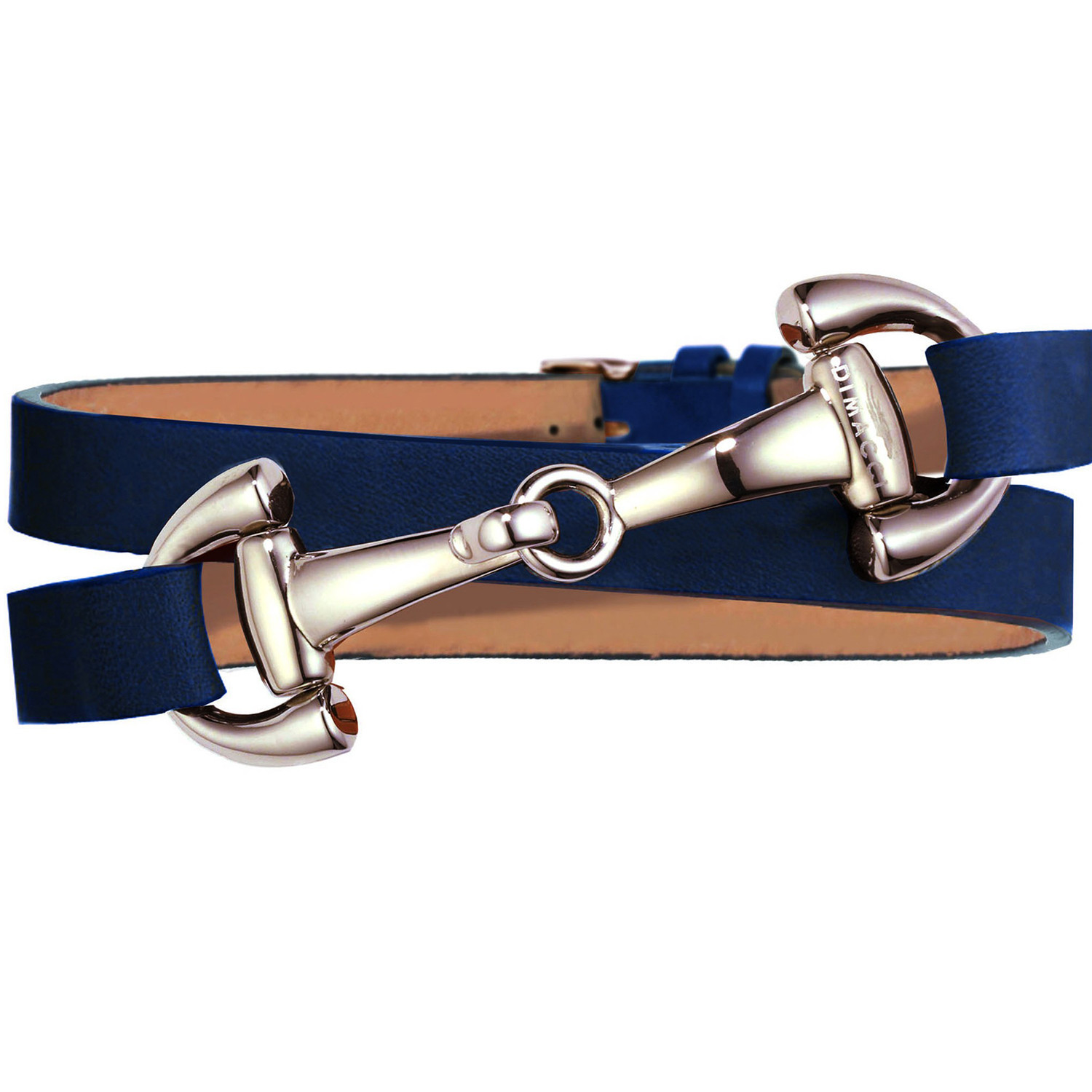 Bracelet Dimacci Ingrids Favorits acier rose
cuir bleu marine