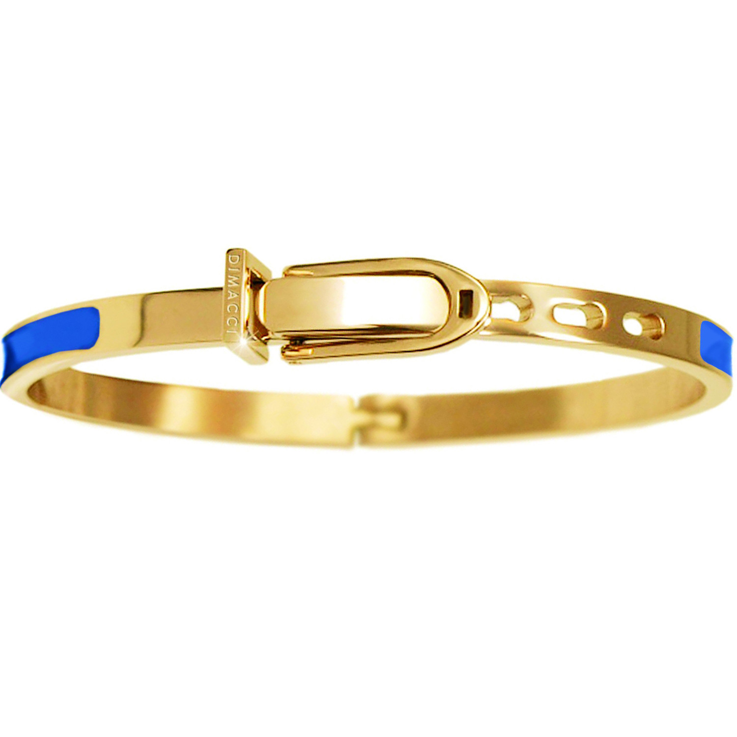 Bracelet Dimacci Condé acier jaune émail bleu