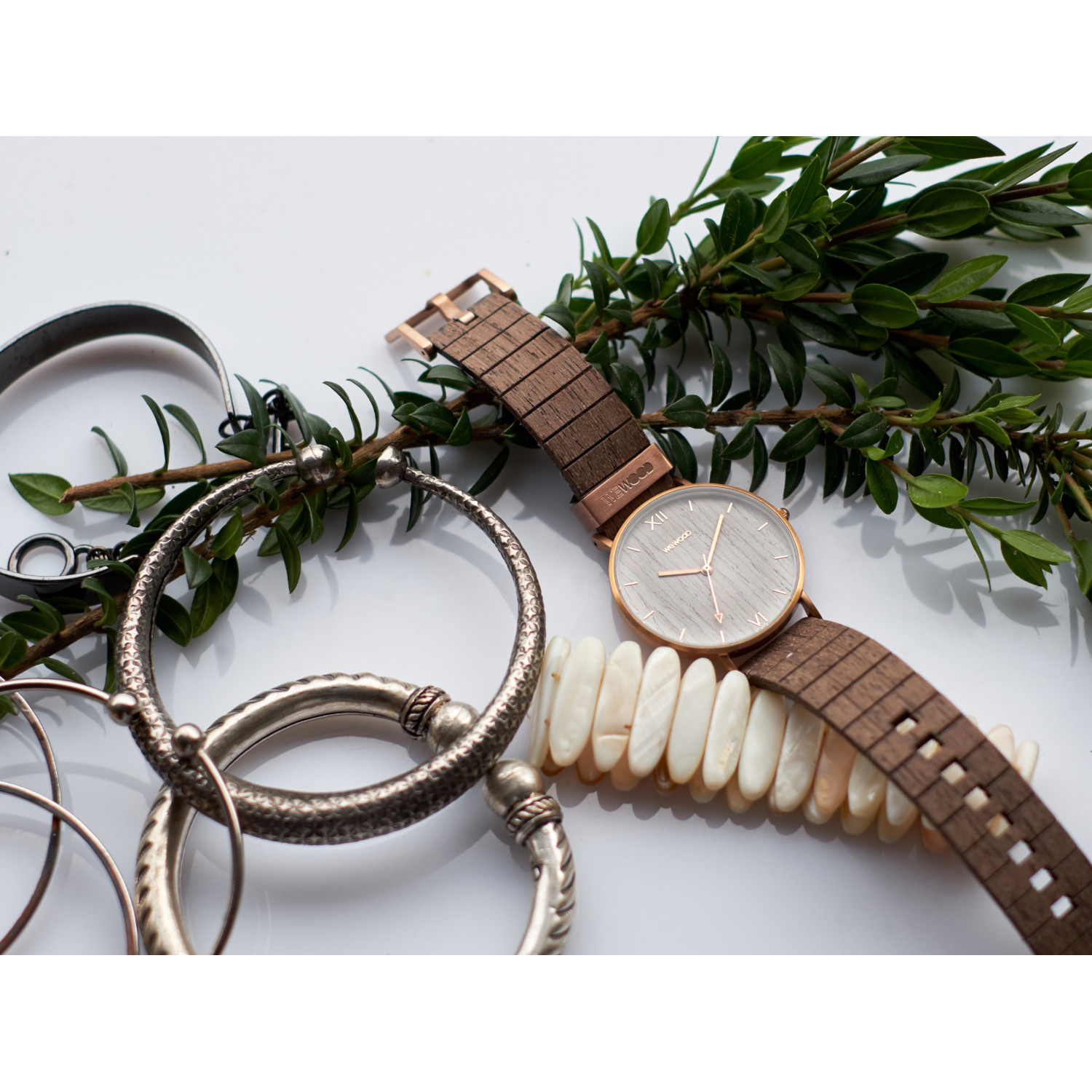 Montre Wewood Aurora Rose Gold Apricot