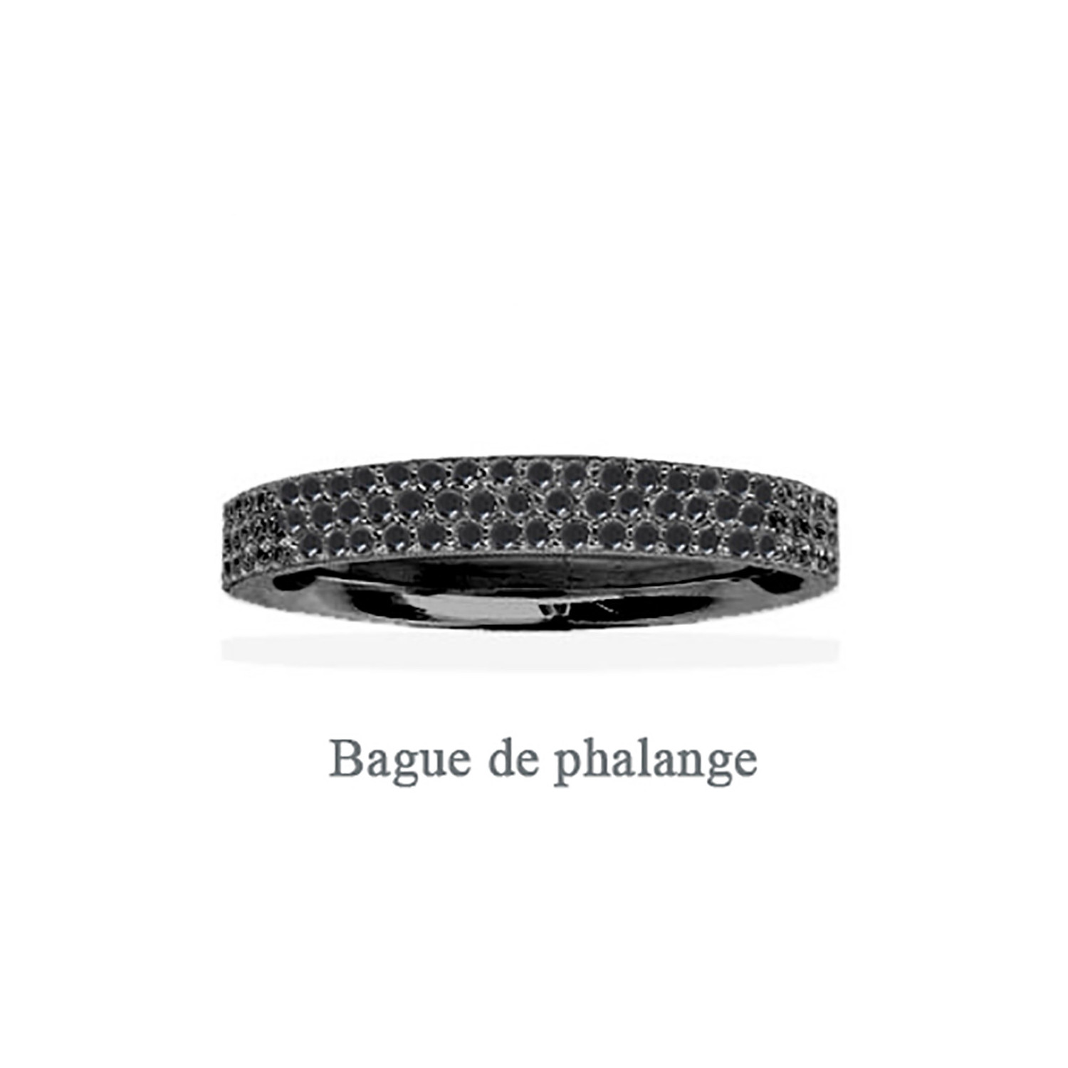 Bague de phalange APM Monaco pierres noires
Collection croisette rose-44