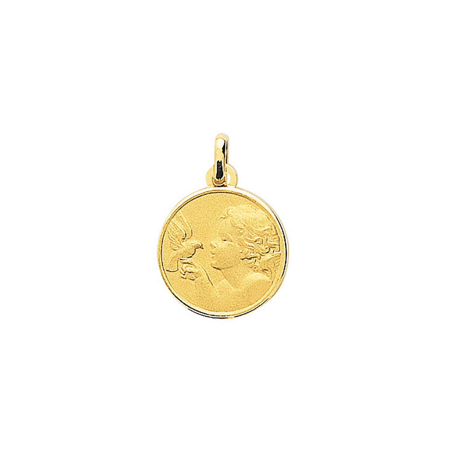 Médaille Brillaxis ange or jaune 9 carats