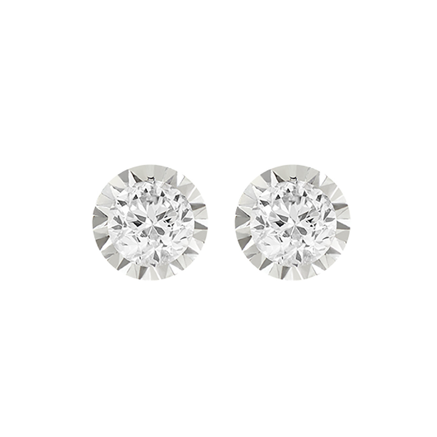 Boucles d'oreilles Brillaxis diamants 0.10 carats