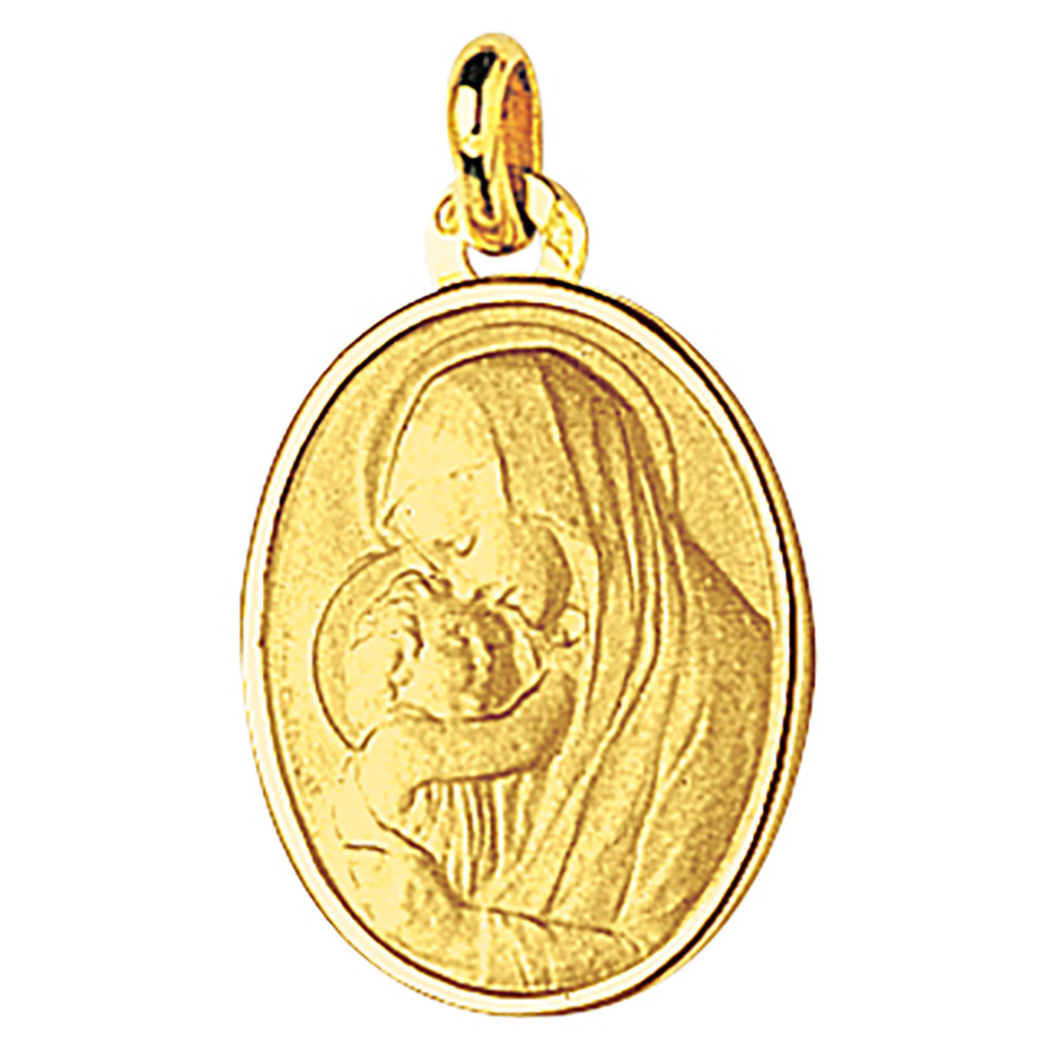 Médaille Brillaxis vierge à l'enfant forme ovale