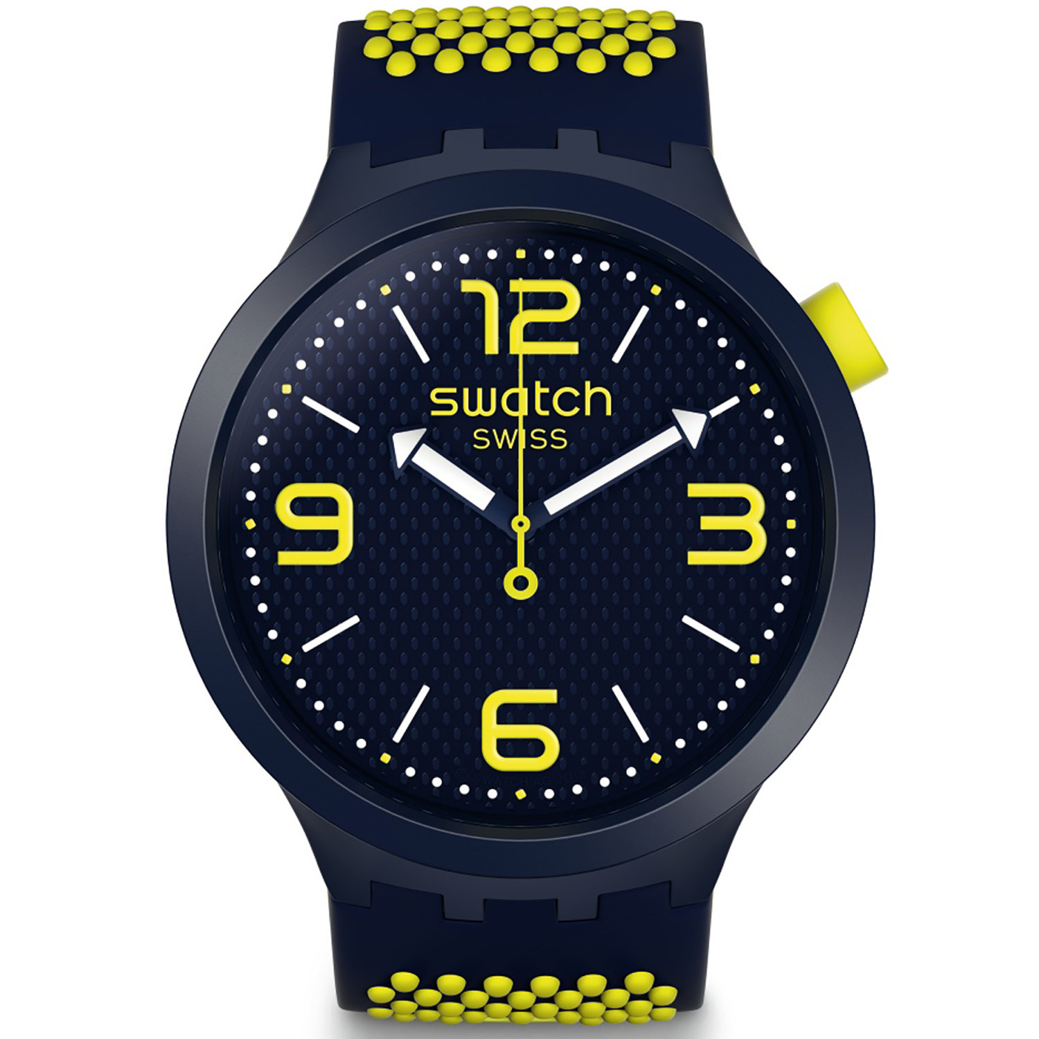 Montre Swatch Bbneon silicone bleu et jaune
collection Swation Big Bold
