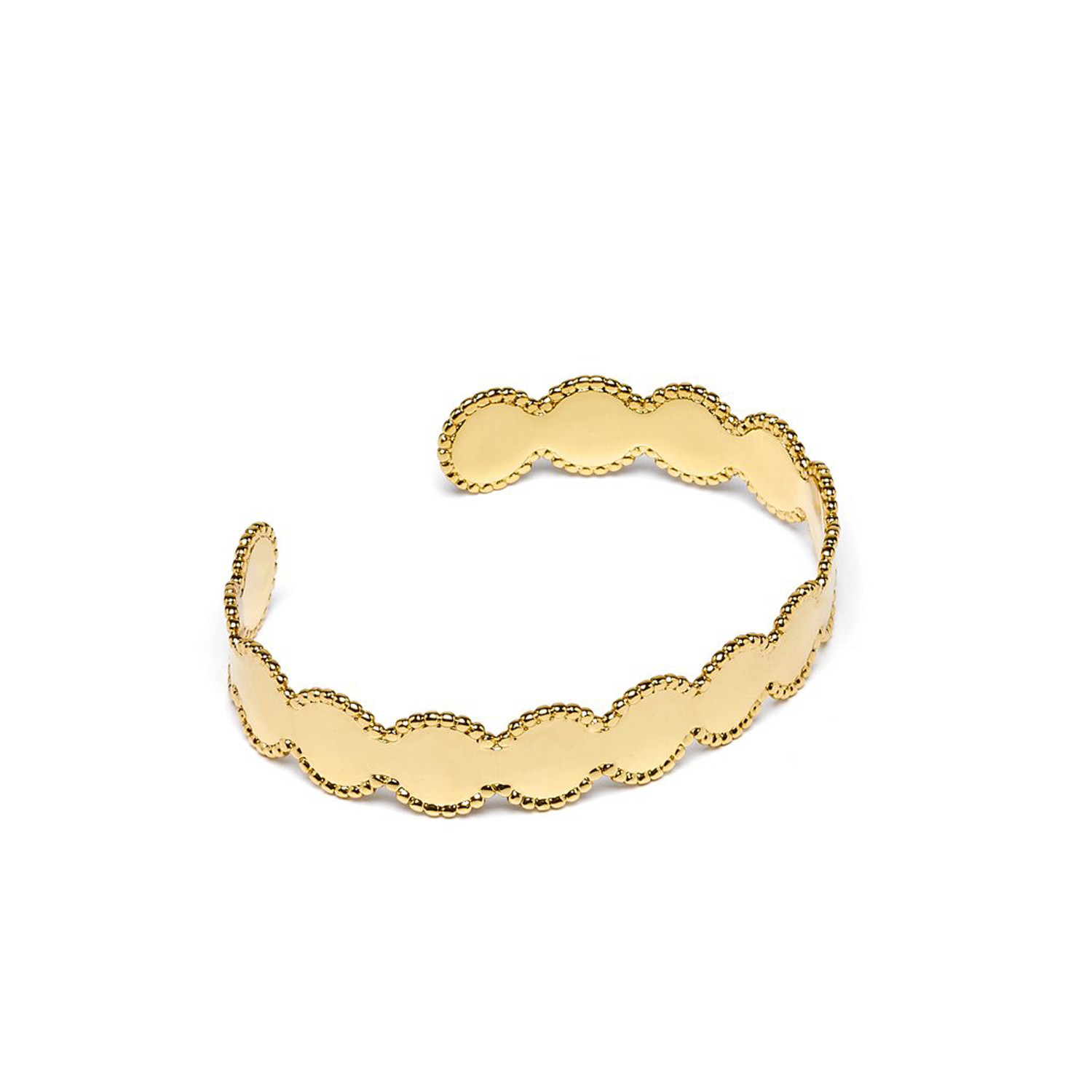 Bracelet jonc Emma et Chloé plaqué or
motif ronds perlés