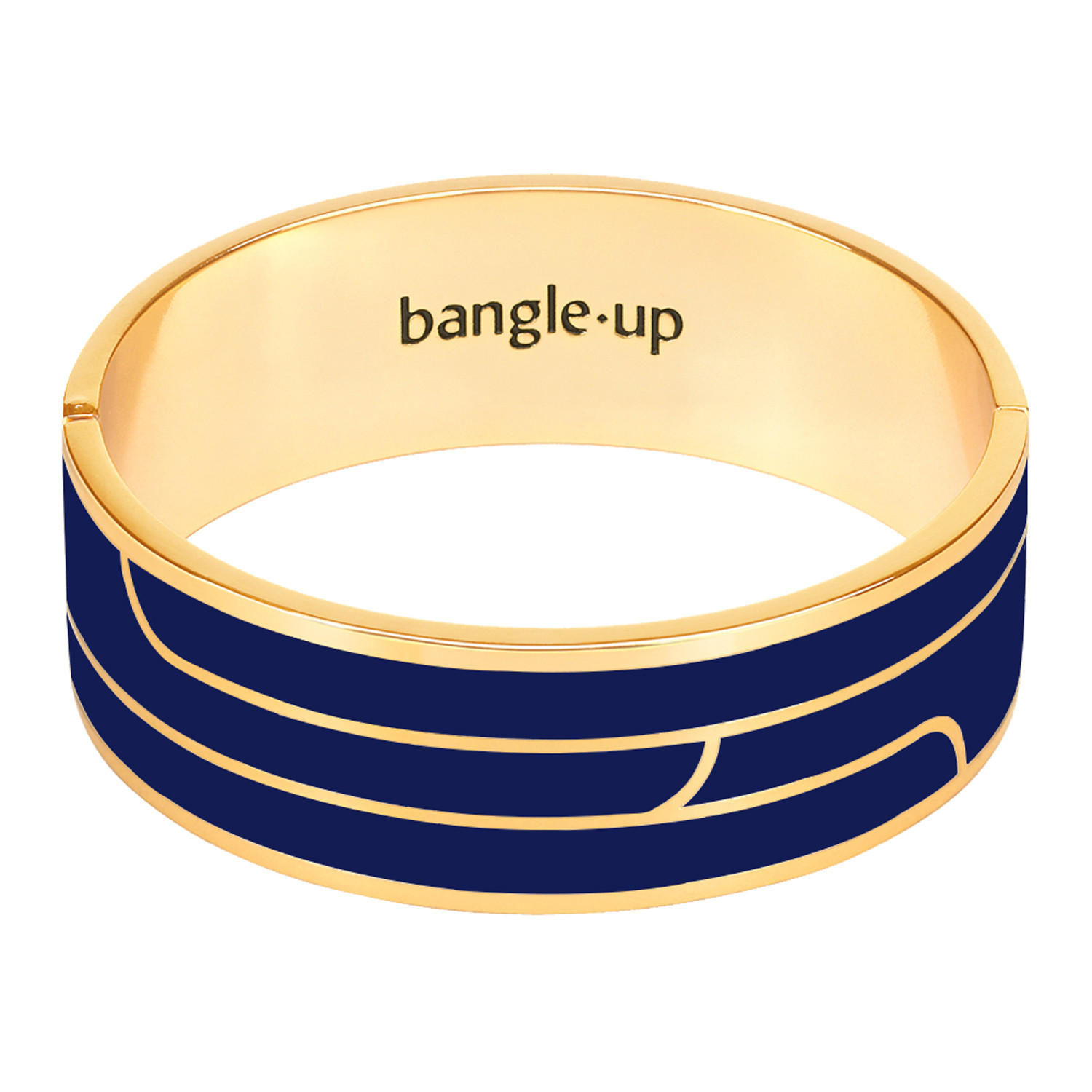 Bracelet jonc Bangle Up avec fermoir émail bleu nuit
collection Gaya taille 2