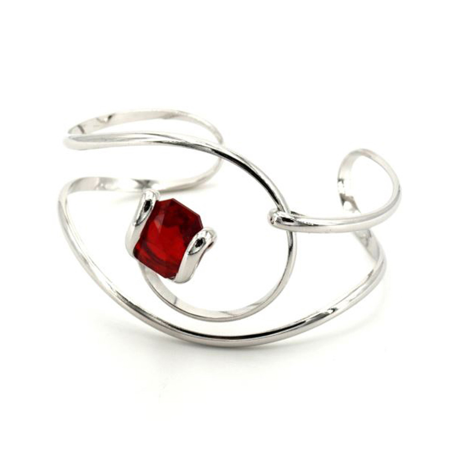 Bracelet jonc Marazzini ovale Siam rouge