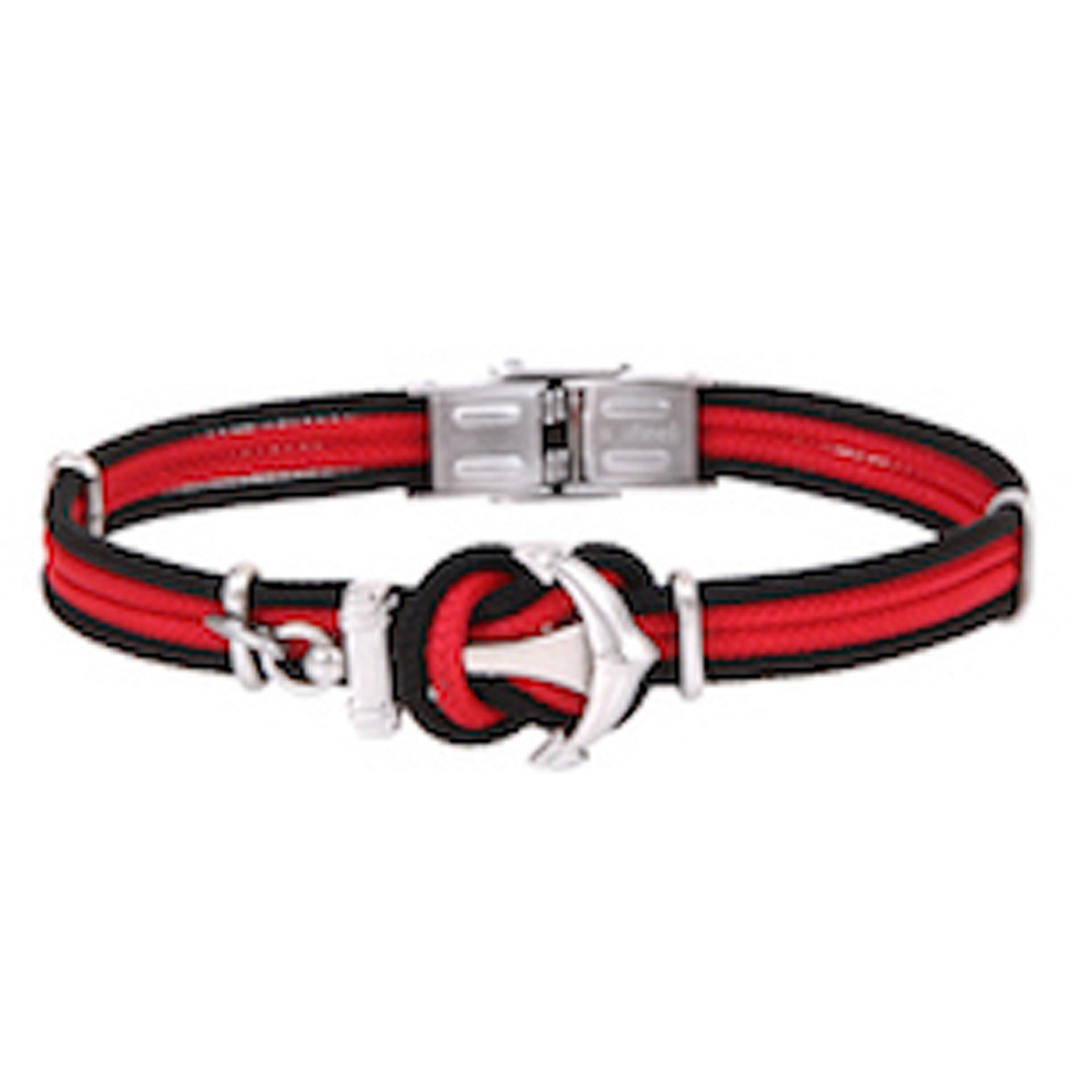 Bracelet Elden Ancre Doni noir/rouge