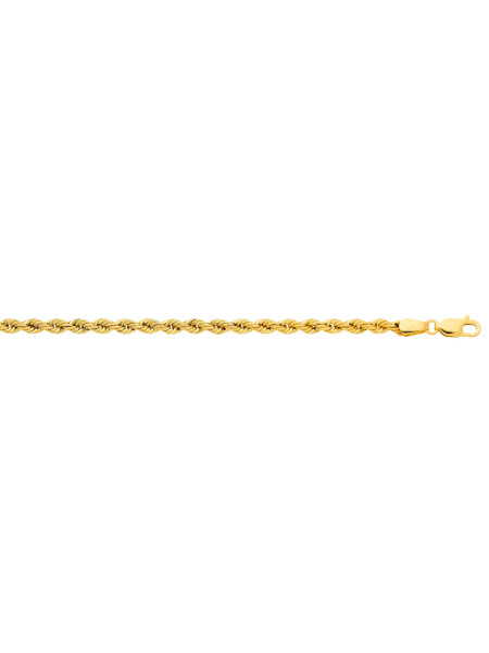 Bracelet Brillaxis maille corde or 9K 3.10 mm