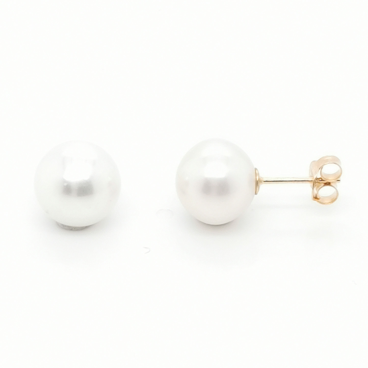 Boucles d'oreilles perles de culture or 8/8.5 mm
