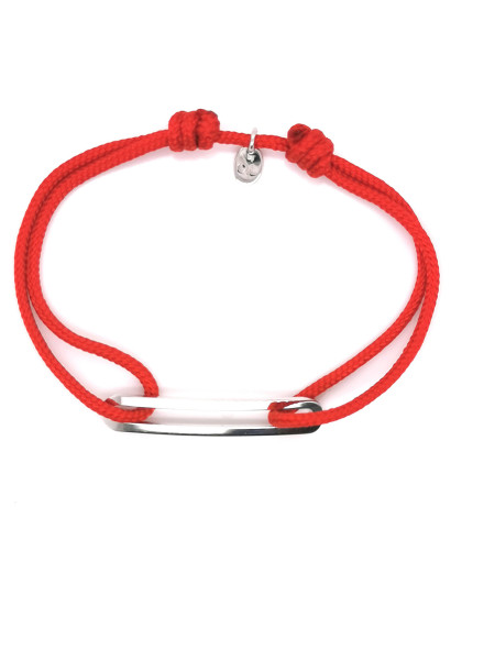 Bracelet homme Olivier Lafond Figaro slim XL rouge