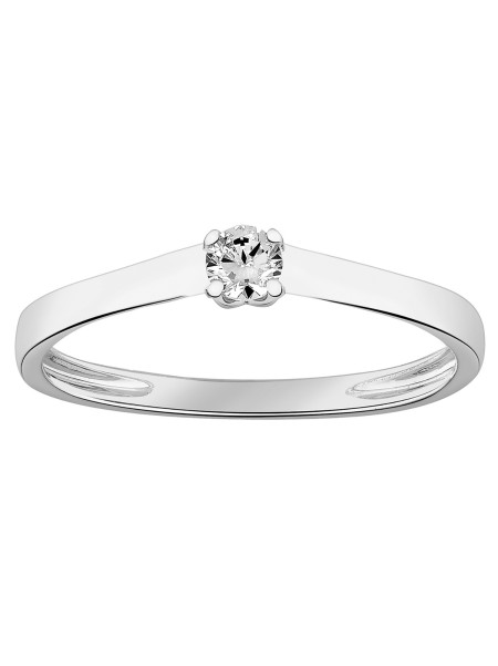 Solitaire Brillaxis or 9 carats diamant 4 griffes
0.15 ct